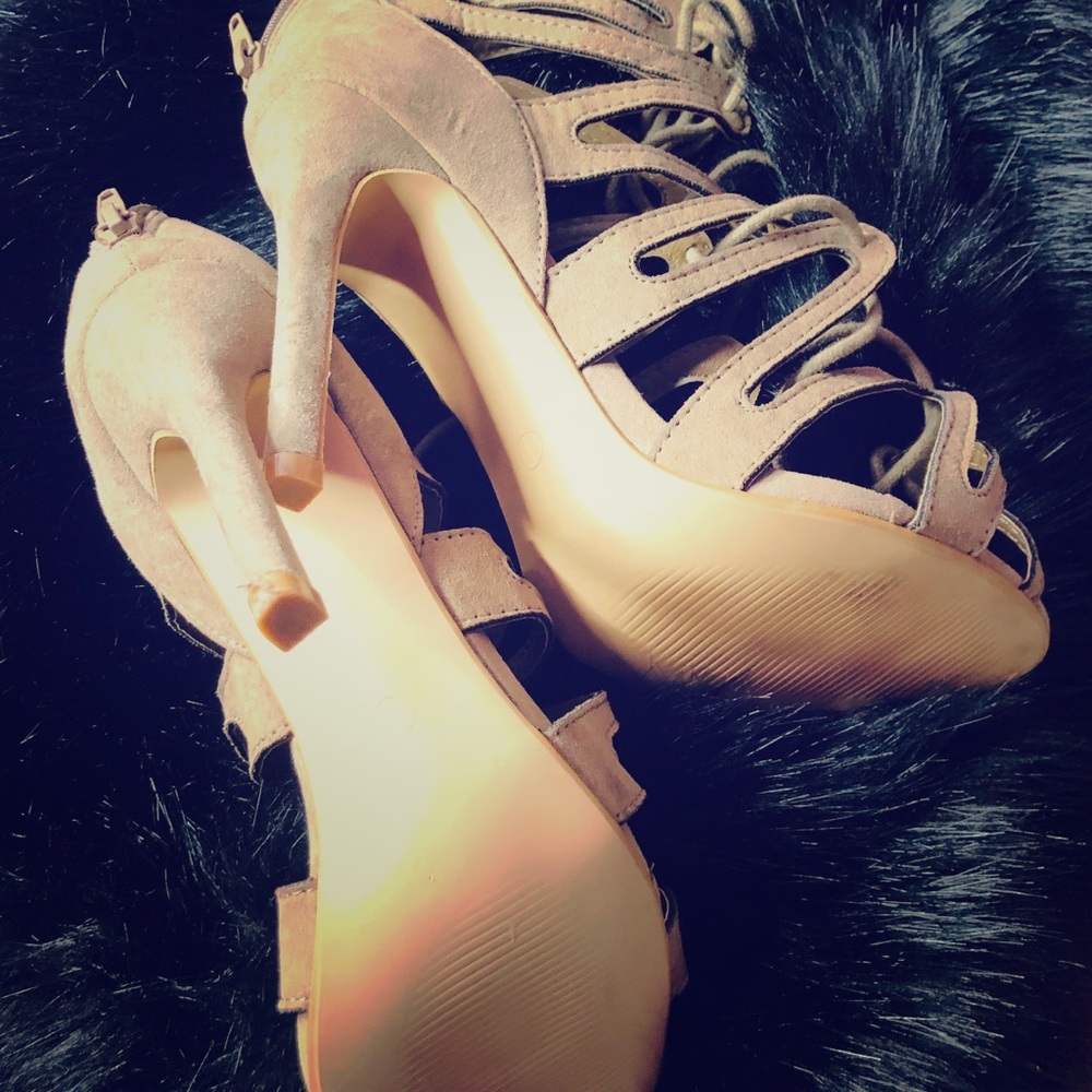 REDKISS toupe lace up sandal stiletto heels